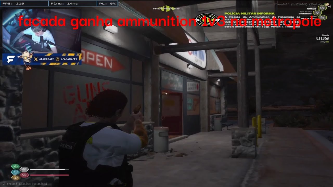 Facada Ganhando ammunition 1v3 na Metrópole !