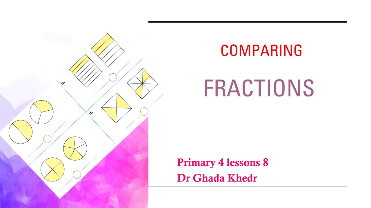 Comparing Fractions Primary 4 second term الرابع الإبتدائي الكسور الترم التاني lesson 8 unit 9