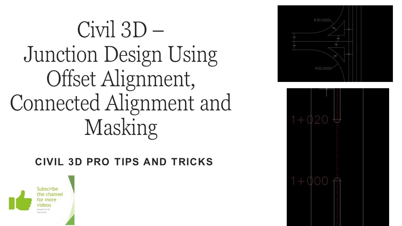 Civil 3D — Проектирование транспортных развязок с использованием смещения трассы, соединенных тра...