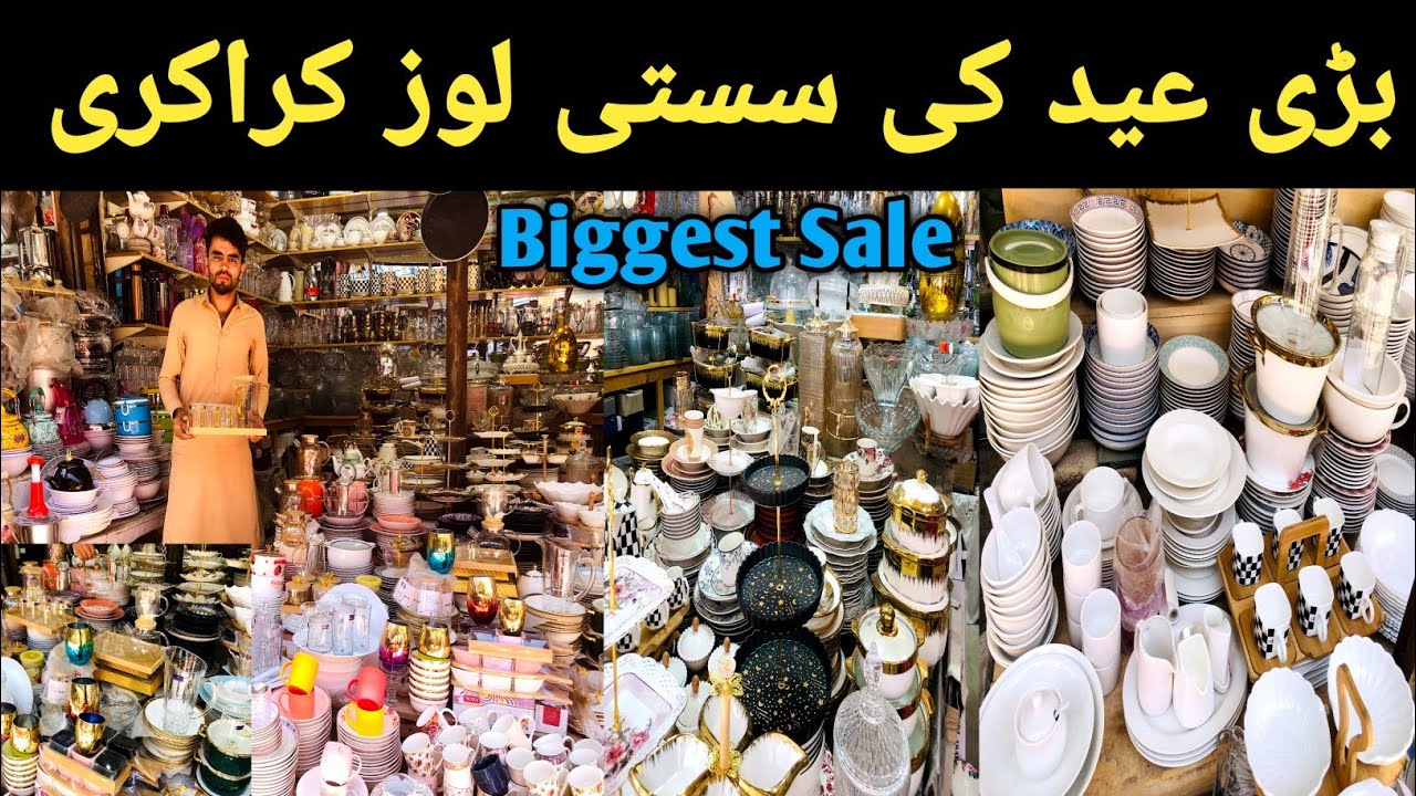 Bari Eid ki bari Sale on loose crockery Karkhano market Peshawar #viral #youtube #viralvideo #vlogs