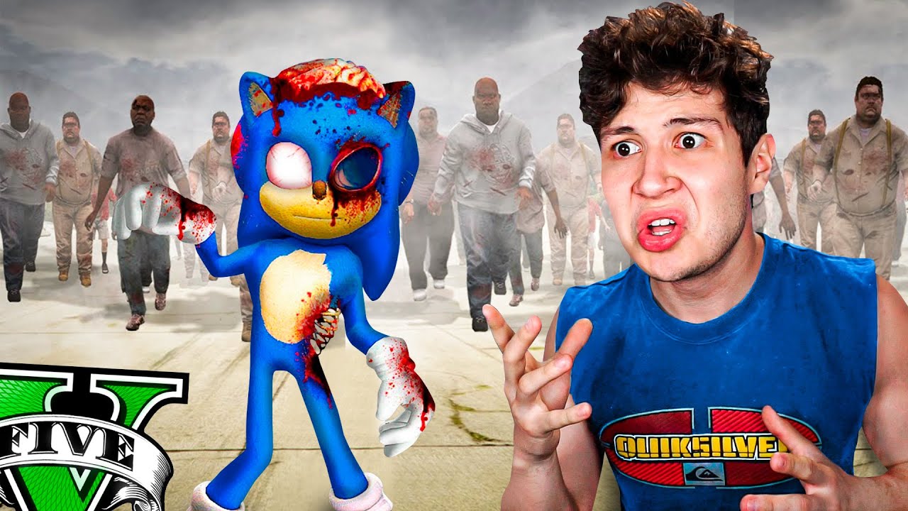 SOBREVIVIENDO 100 DÍAS como SONIC ZOMBIE en GTA 5! 🦔⚡️ (Mods)