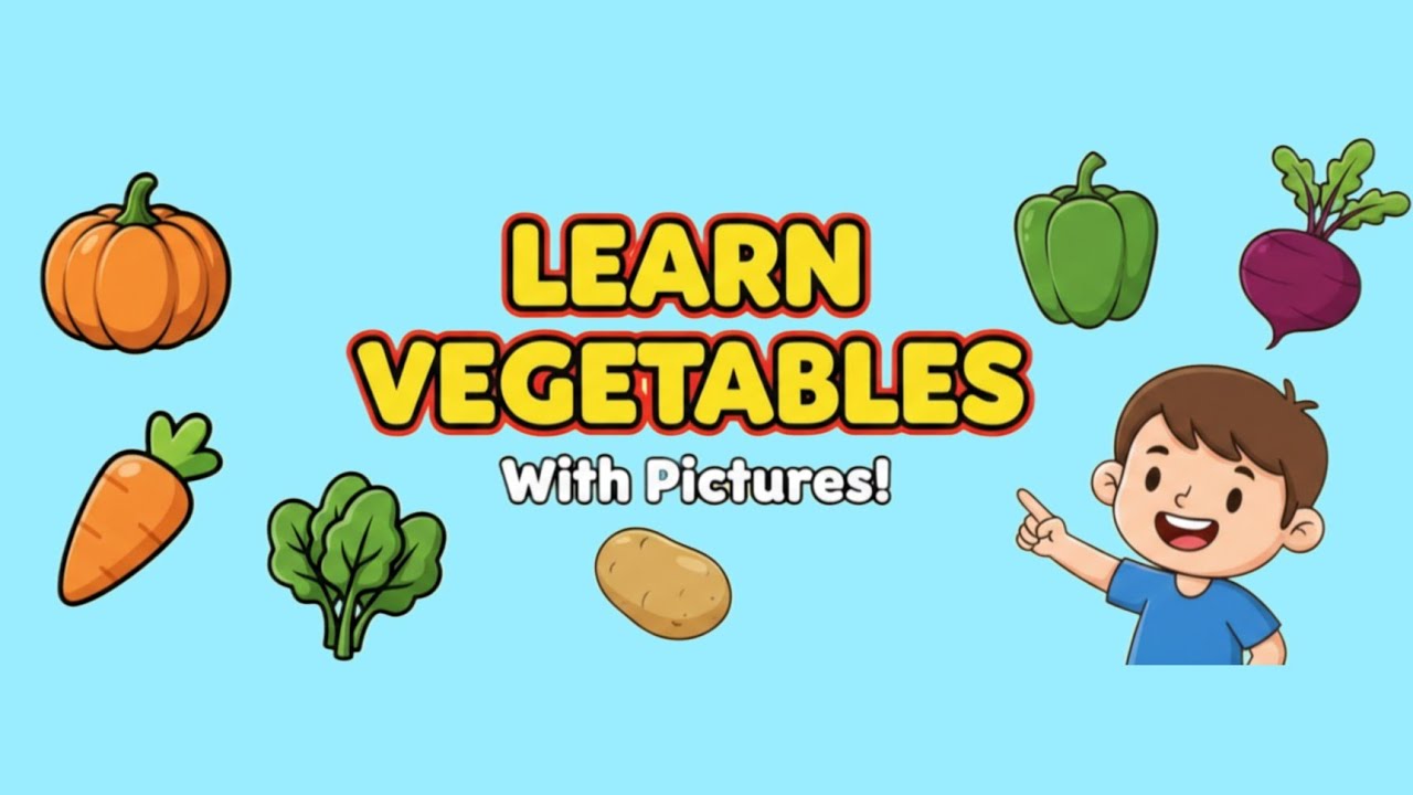 Learn Vegetable Names for Kids | English Vocabulary for Toddlers
