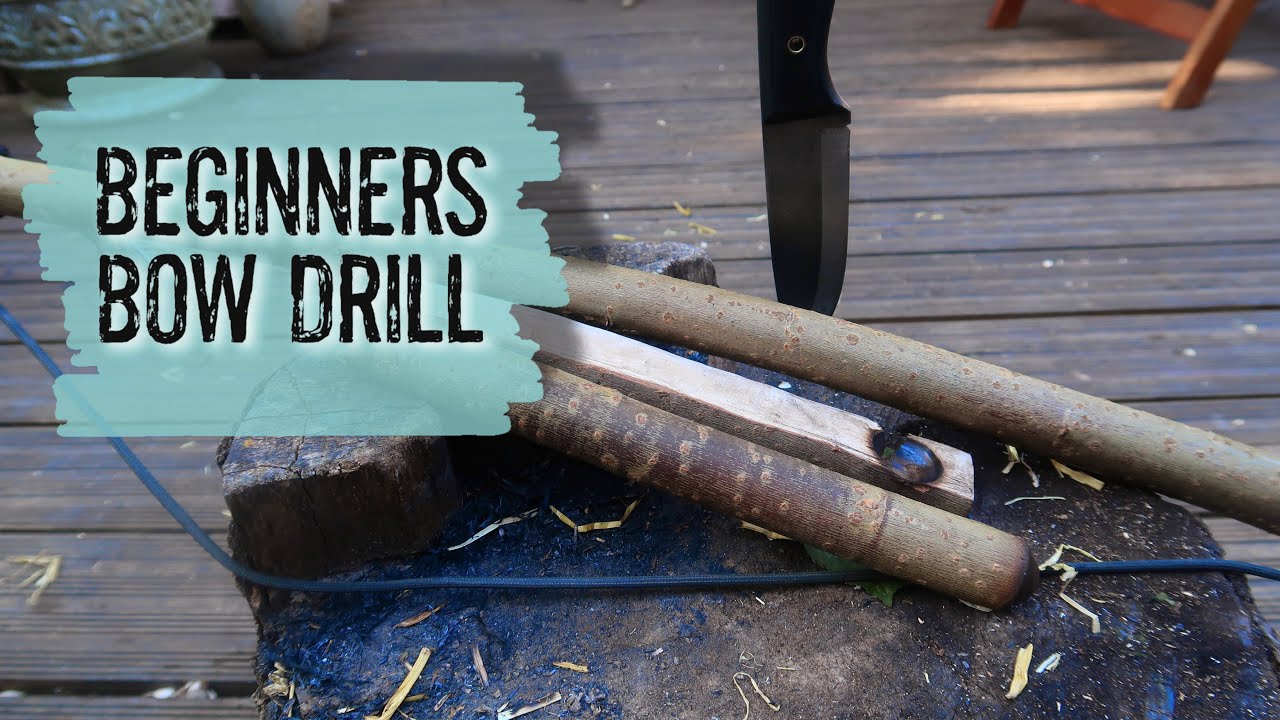 Bow drill for beginners - my first attempt - MAKING FIRE. Here i try to complete the task!!