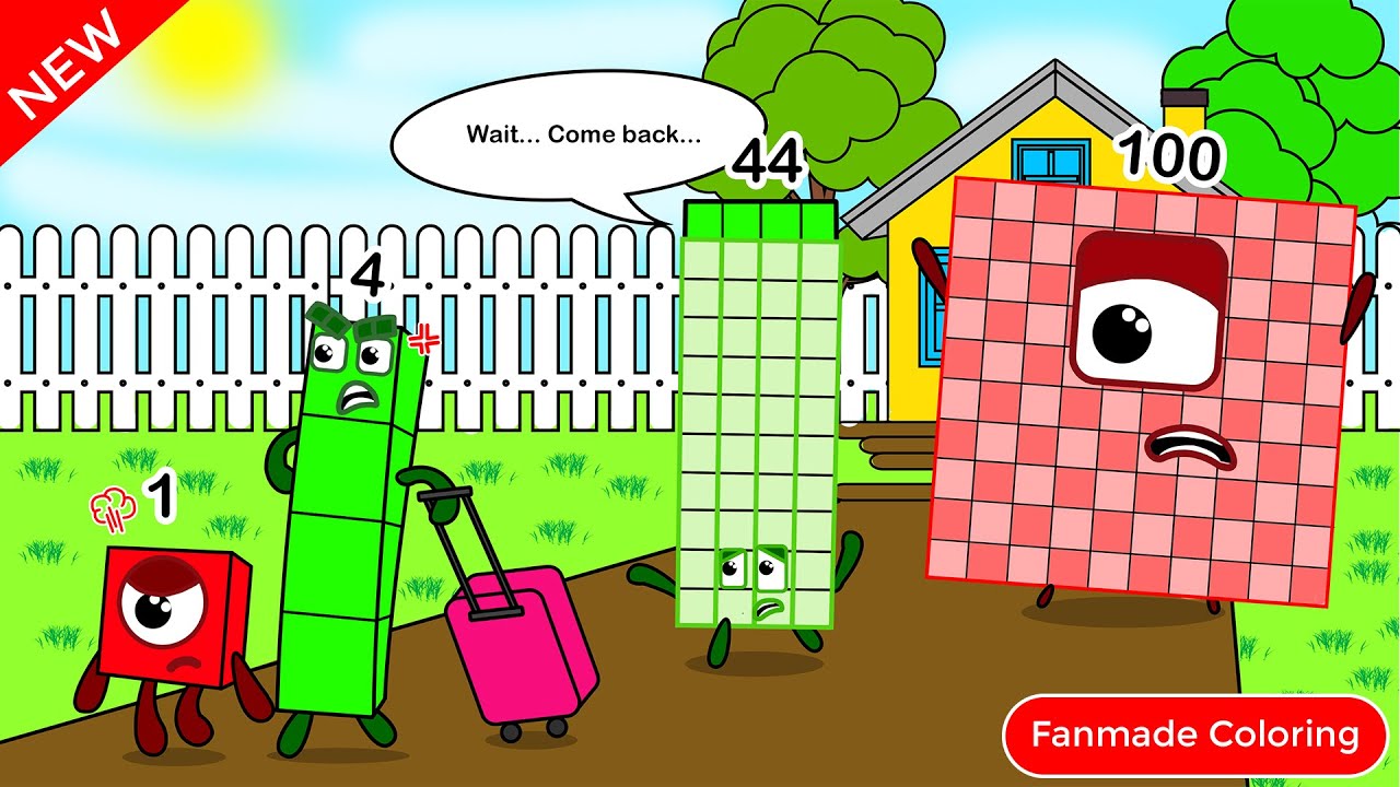 Apologize To NB 1 & 4 !! Numberblocks Fanmade Coloring Story