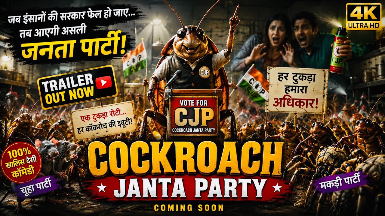 cockroach janta party 🪳😂 | india ki sabse  political trailer 2026 | full terror chaos