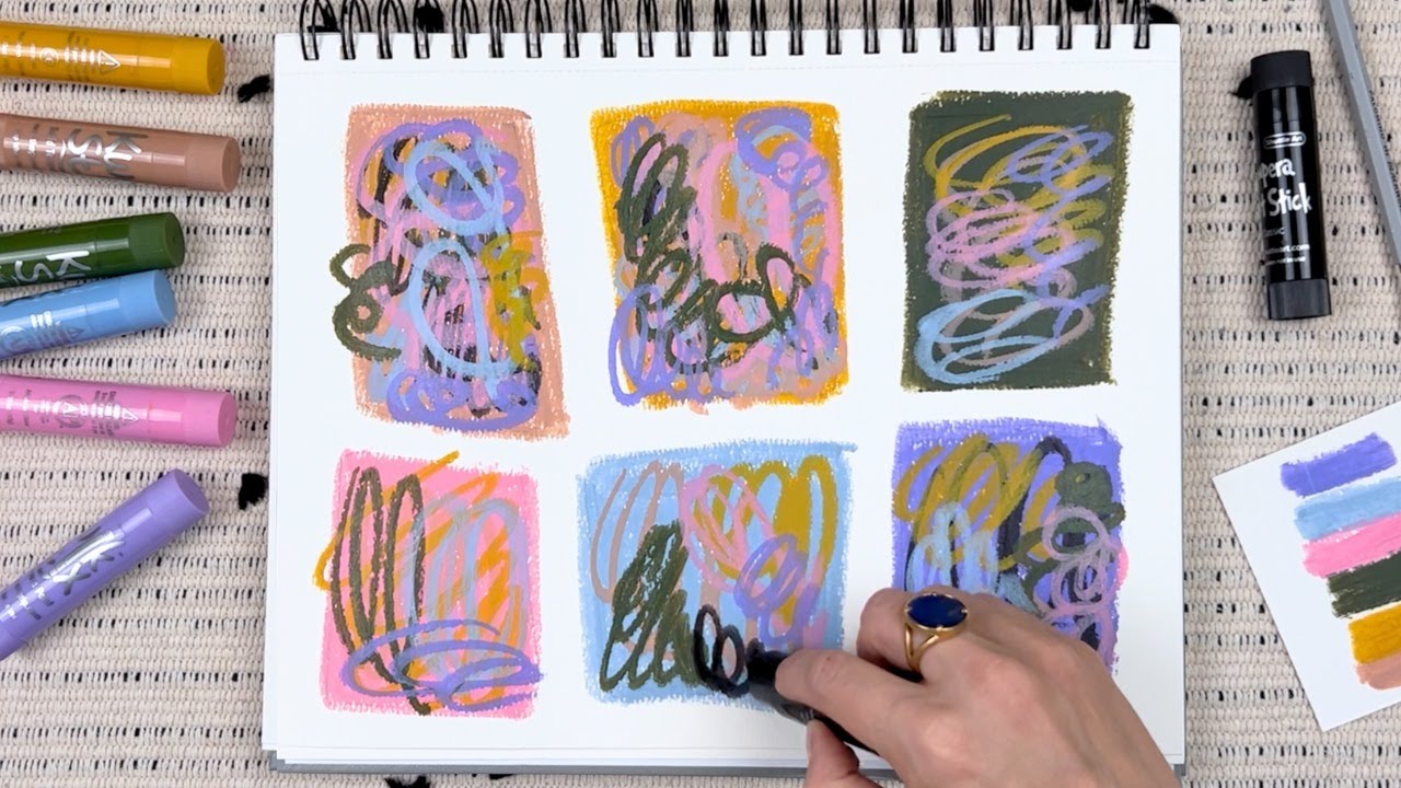 Grid Art Meditation | Scribbles to Relax and Be Present | Tempera Paint Sticks