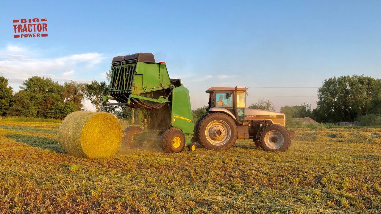 AGCO WHITE 6175 Tractor & John Deere 560M Round Baler