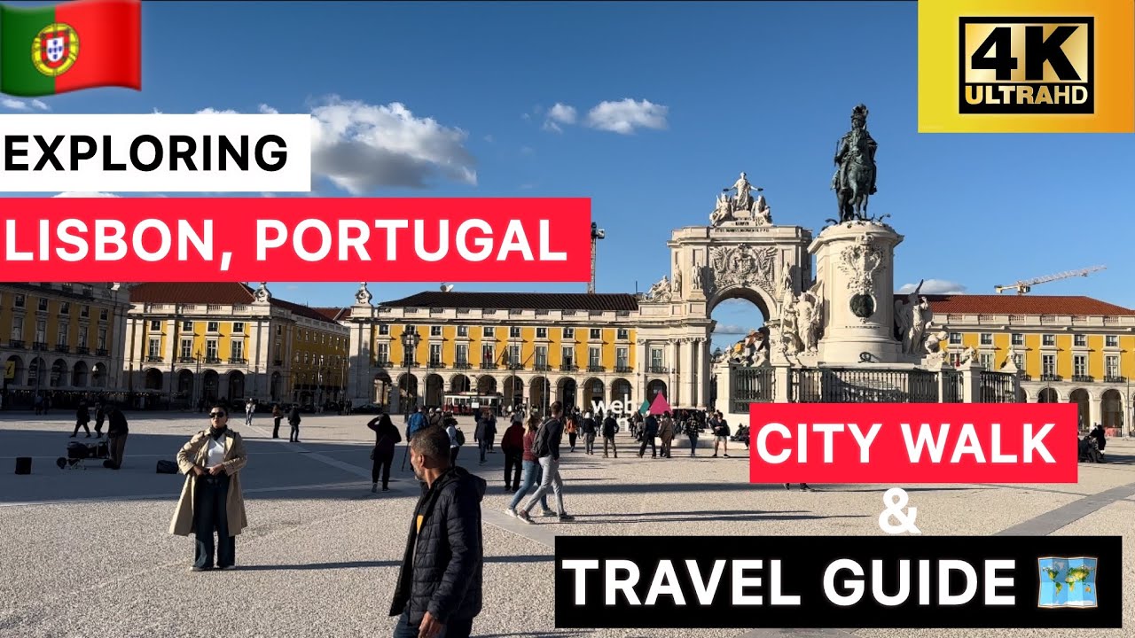EXPLORING LISBON PORTUGAL 🇵🇹 WALKING TOUR IN 4k  | EUROPE TRAVEL