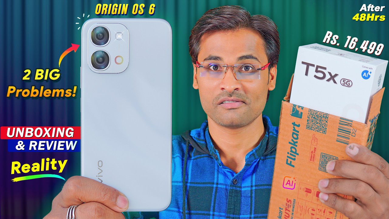 Vivo T5X 5g Flipkart Unboxing & Review | Camera Test, Bgmi Test | Vivo T5X 5g Origin OS 6 Features