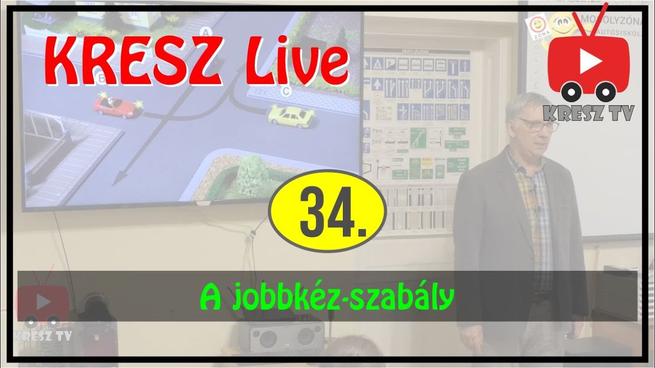 KRESZ tanfolyam Live - 34. - A jobbkéz-szabály