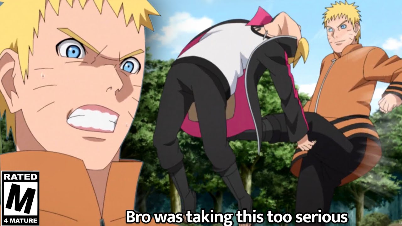 When NARUTO wouldn't stop BEATING THE SENSE out of his son BORUTO