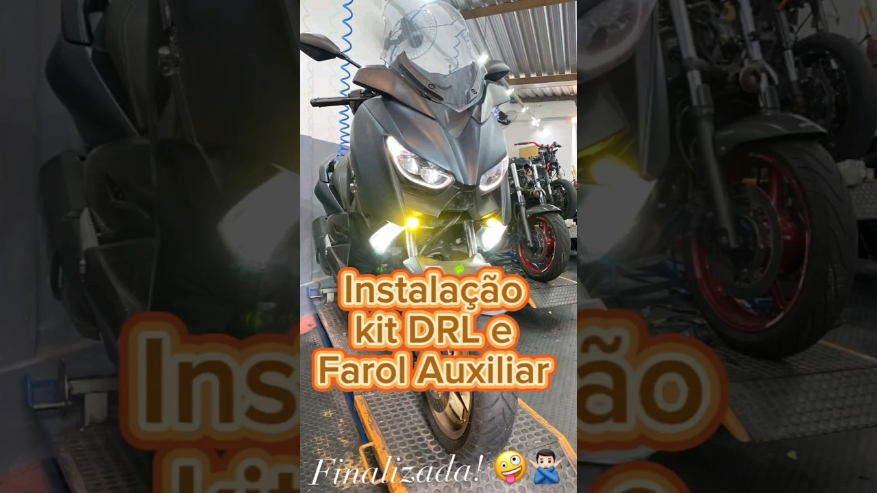 XMAX Instala&ccedil;&atilde;o DRL/Farol Auxiliar #xmax #yamahamoto #nmax #motoyamaha #led #drl #scooter
