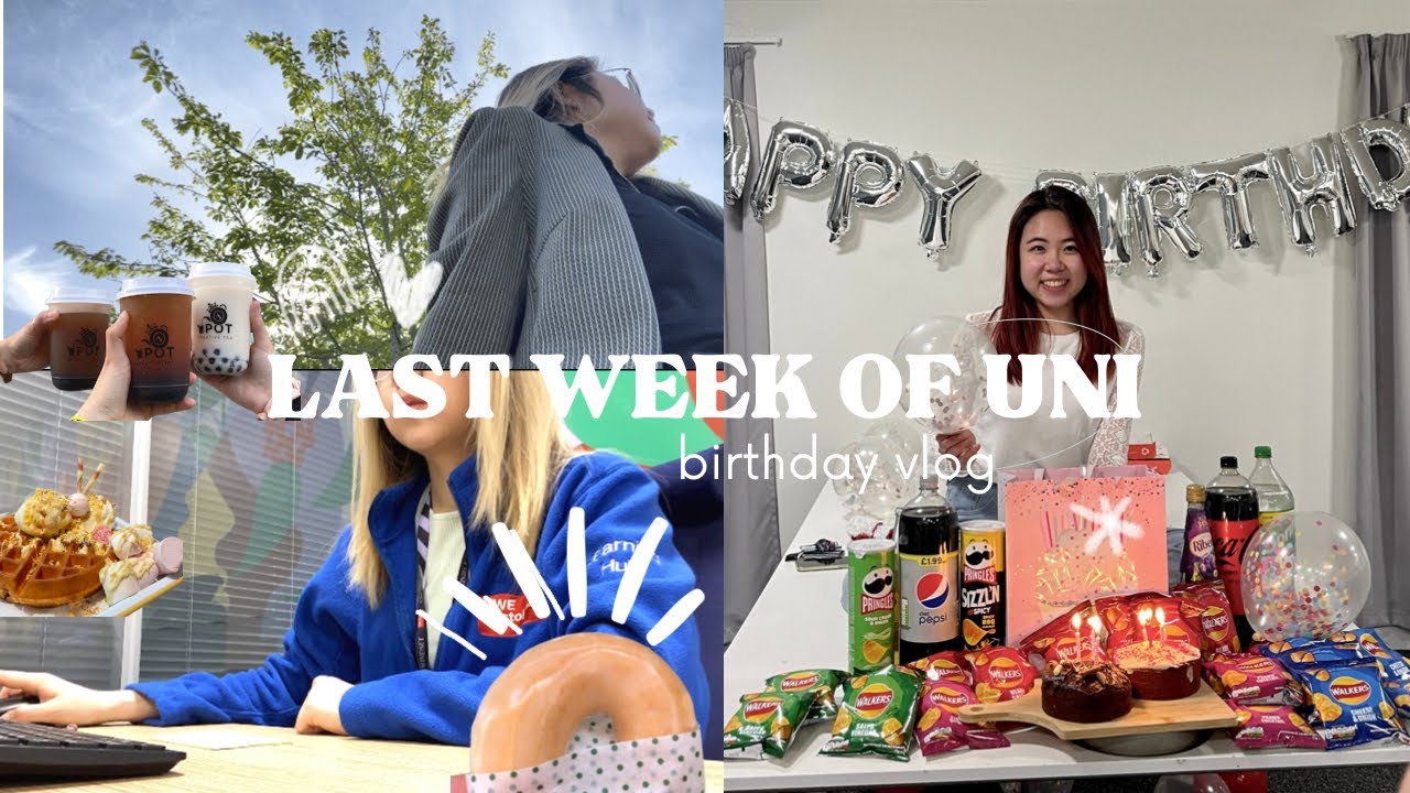 Uni diaries📚 | online exams, buffet, skating🛼, picnic☀️, desserts, birthday celebration🎂 英国留学生考试周
