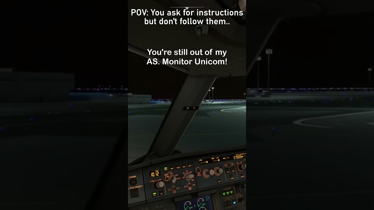 Kid asks for instructions and doesn't follow them! #atc #flightsimulator #msfs #vatsim #shorts