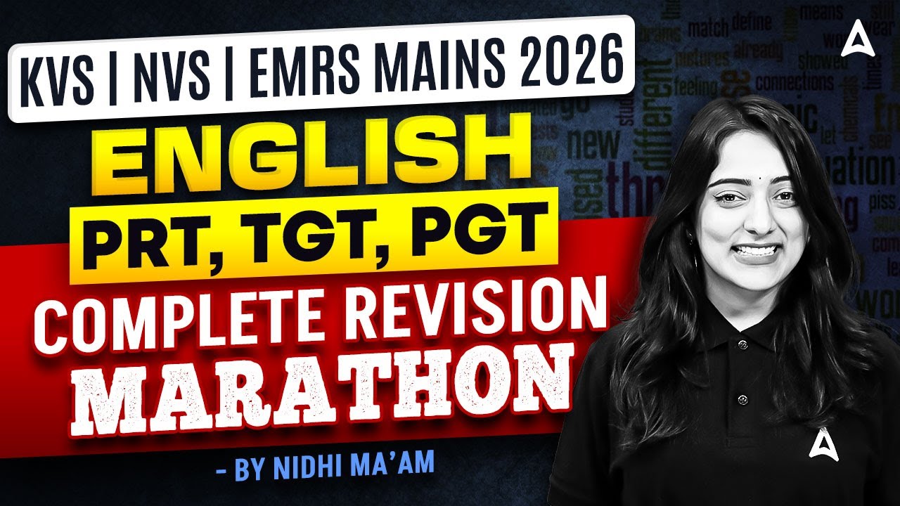 KVS/NVS/EMRS Mains English Revision Marathon Class | TGT PGT PRT English Marathon By Nidhi Mam