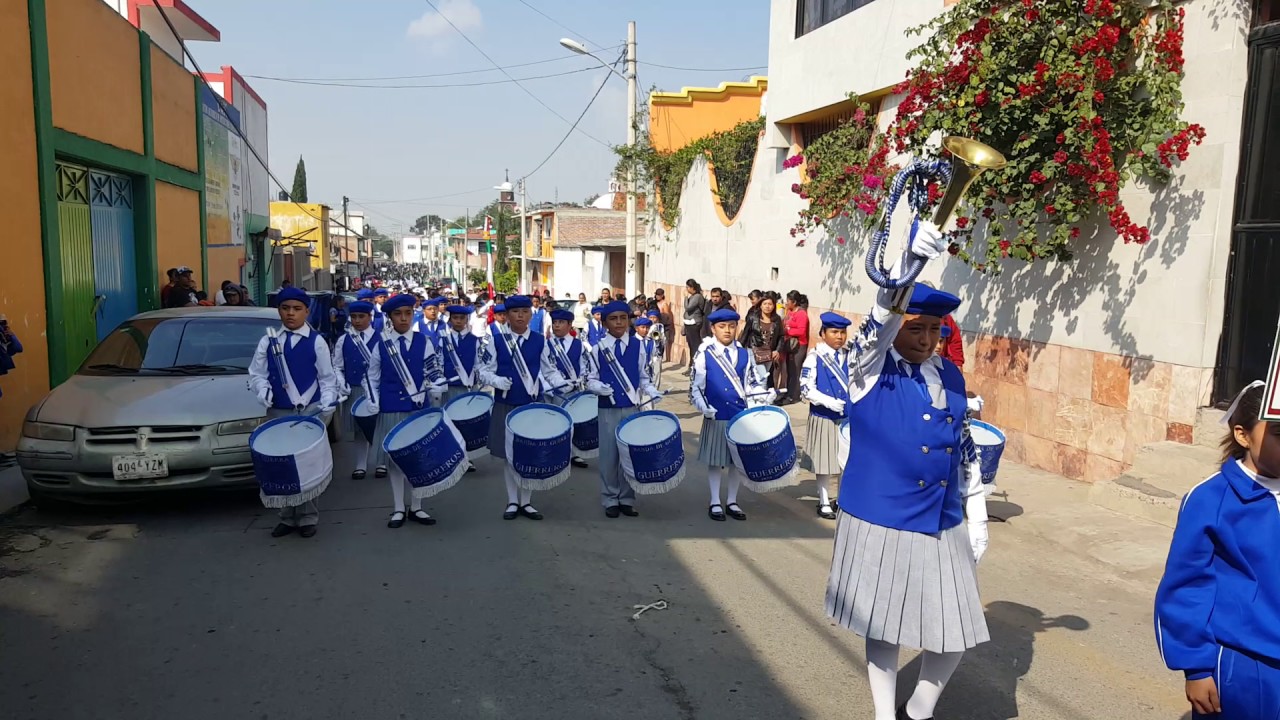 Gran desempeño de la banda de guerra GUERREROS escuela primaria NIÑOS HÉROES