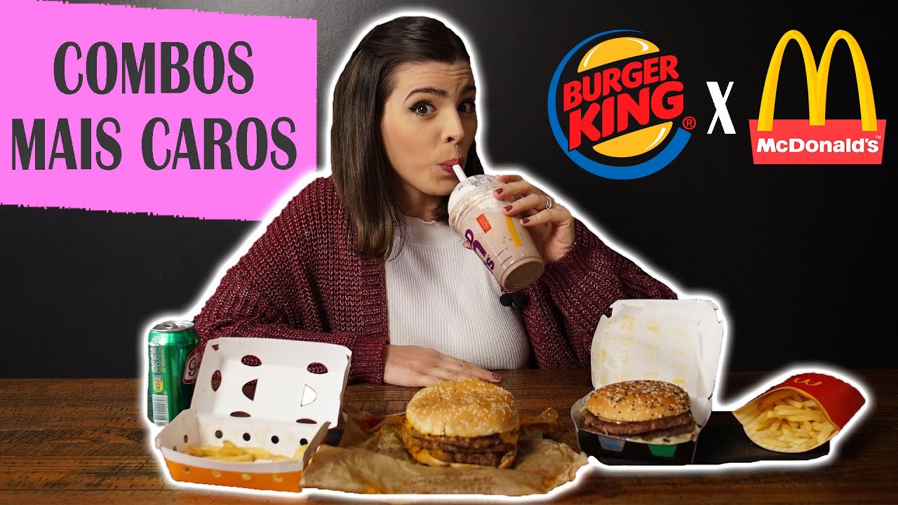 BATALHA COMBOS MAIS CAROS: Mc Donalds ou Burger King? | EXPERIMENTANDO | TPM por Ju Ferraz