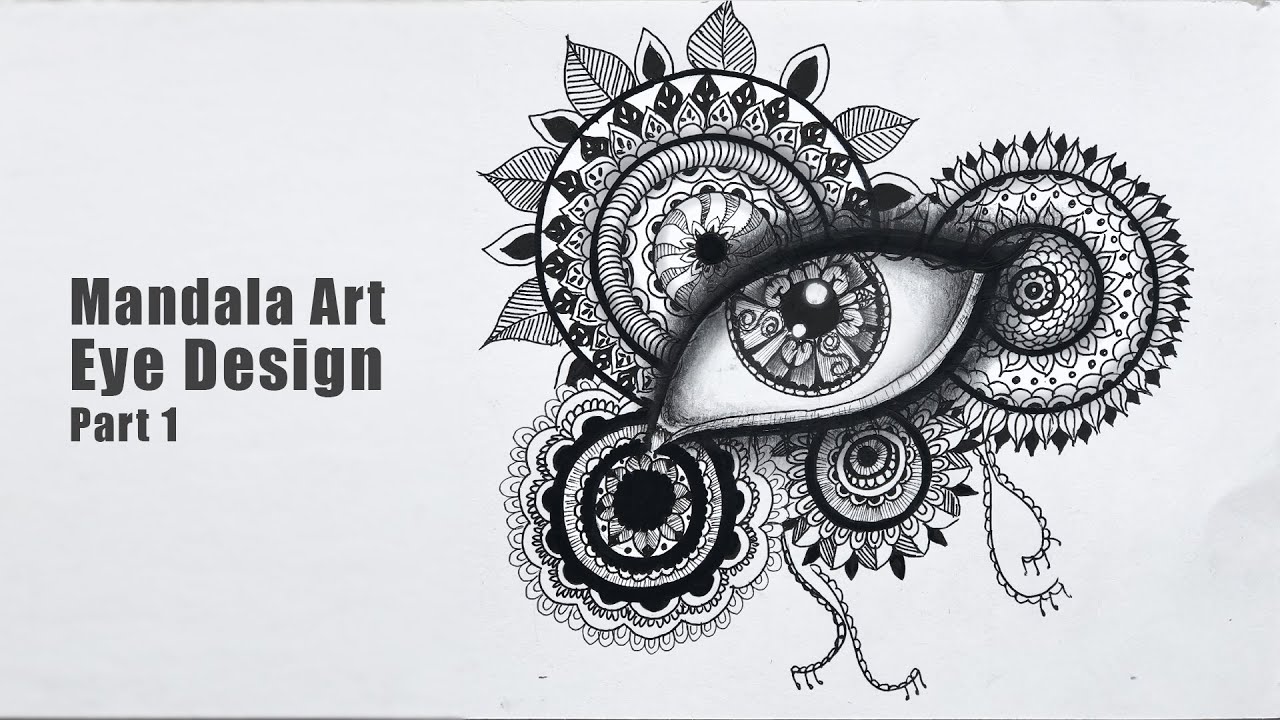 Mandala Art Drawing for Beginners in Hindi | Mandala Eye Design - Step by Step | Part - 1