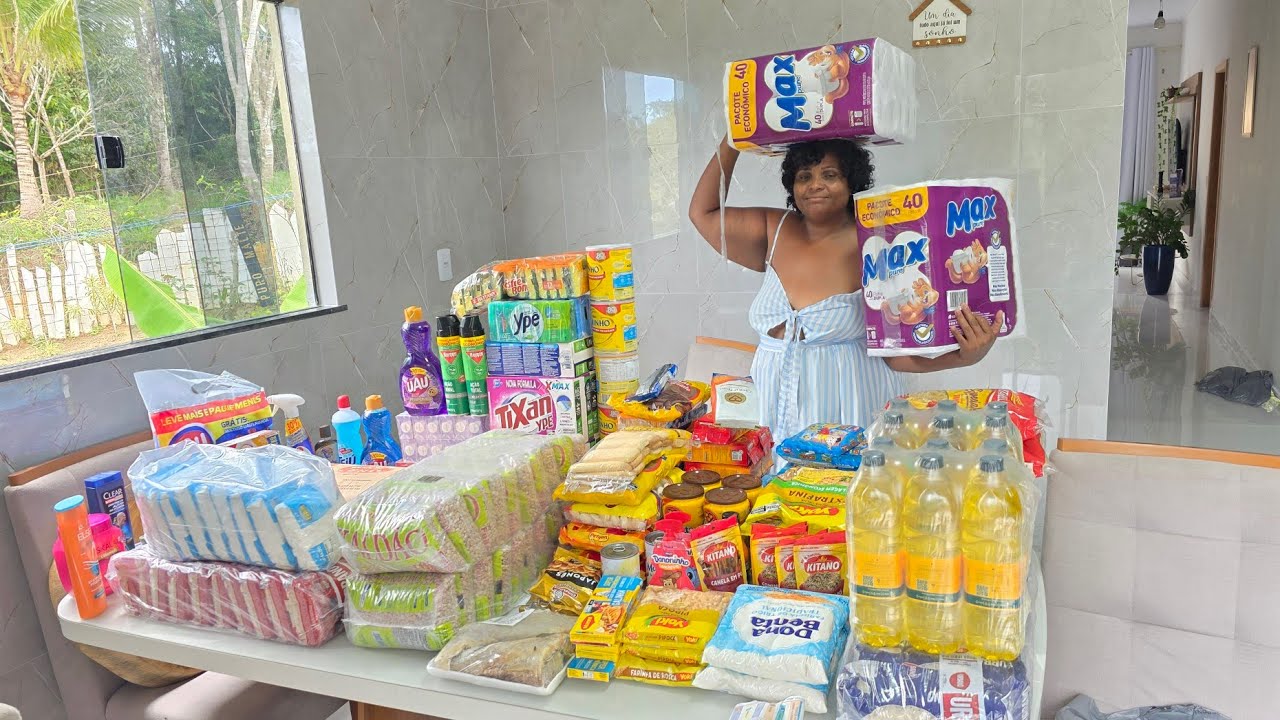 COMPRAS DO MÊS PARA 4 PESSOAS GASTEI + DE 2.000 NO ASSAÍ | VALOR TOTAL!! Dispensa pronta e cheia 🙌🙏🙏