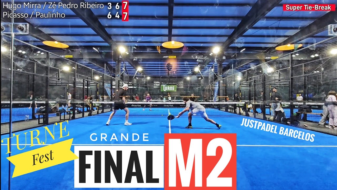 🥎Padel Final M2 Hugo Mirra-Zé Pedro Ribeiro vs Pikasso-Paulino JustPadel Barcelos Torneio TURNE Fest