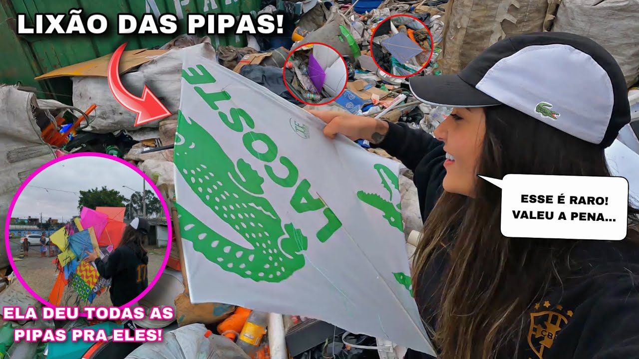 Resgatei o Raião da Lacoste que Caiu no Meio do Lixão | Pipas Raras Caindo no Paraíso da Xepa!