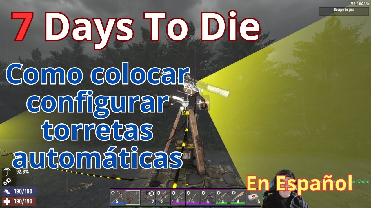 Como colocar y configurar torretas automáticas, Guía torretas automáticas, 7 Days To Die en Español