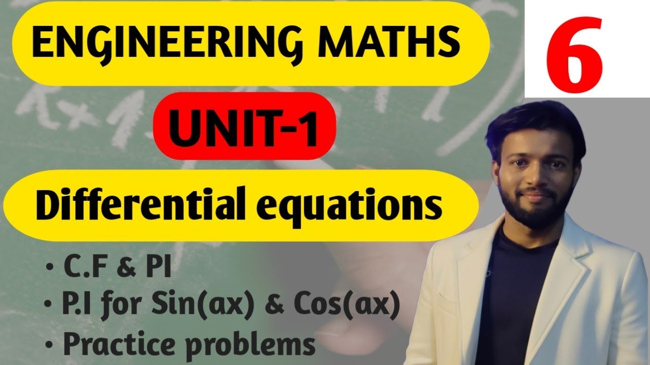 P.I for Sin(ax) & Cos(ax) | Differential Equations | | Lec  No.6 | | Engineering Mathematics |