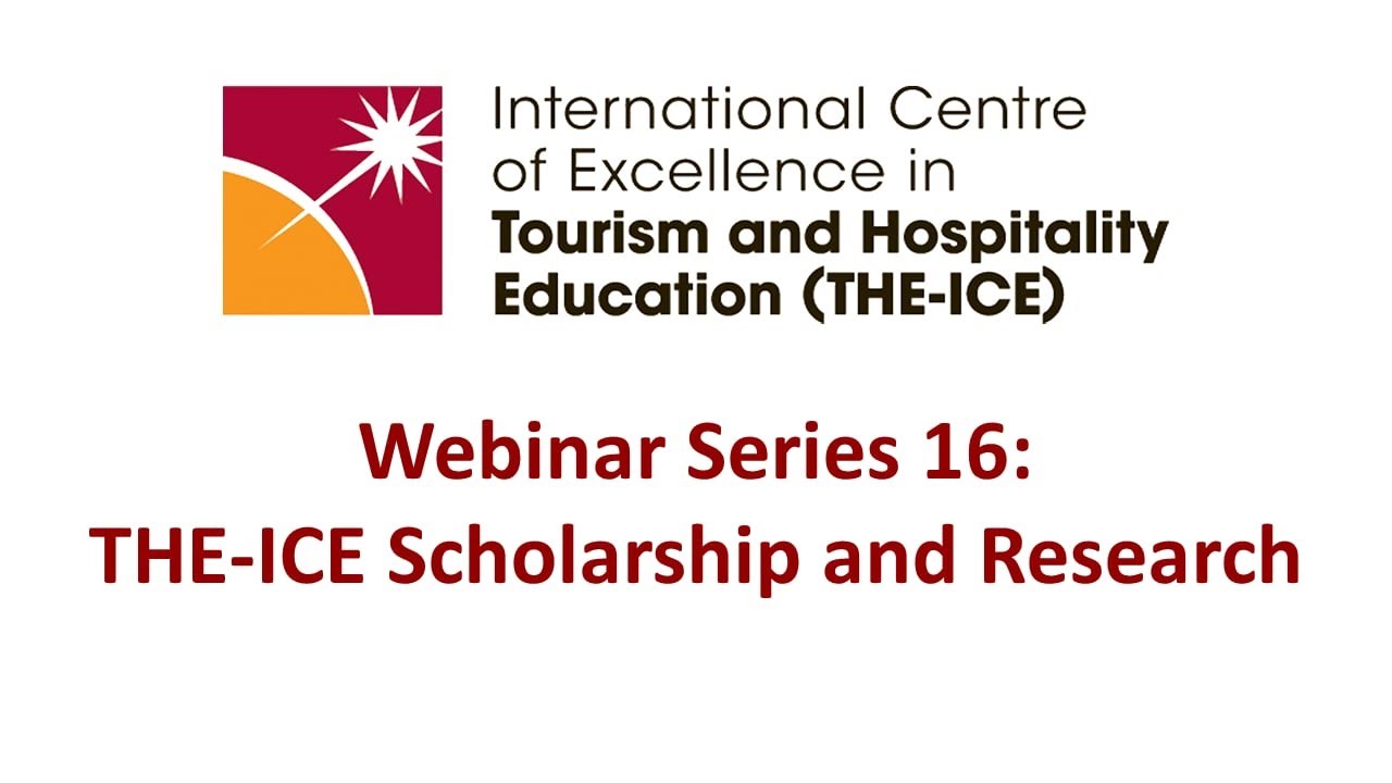 THE-ICE Webinar Series 16: THE-ICE Scholarship and Research