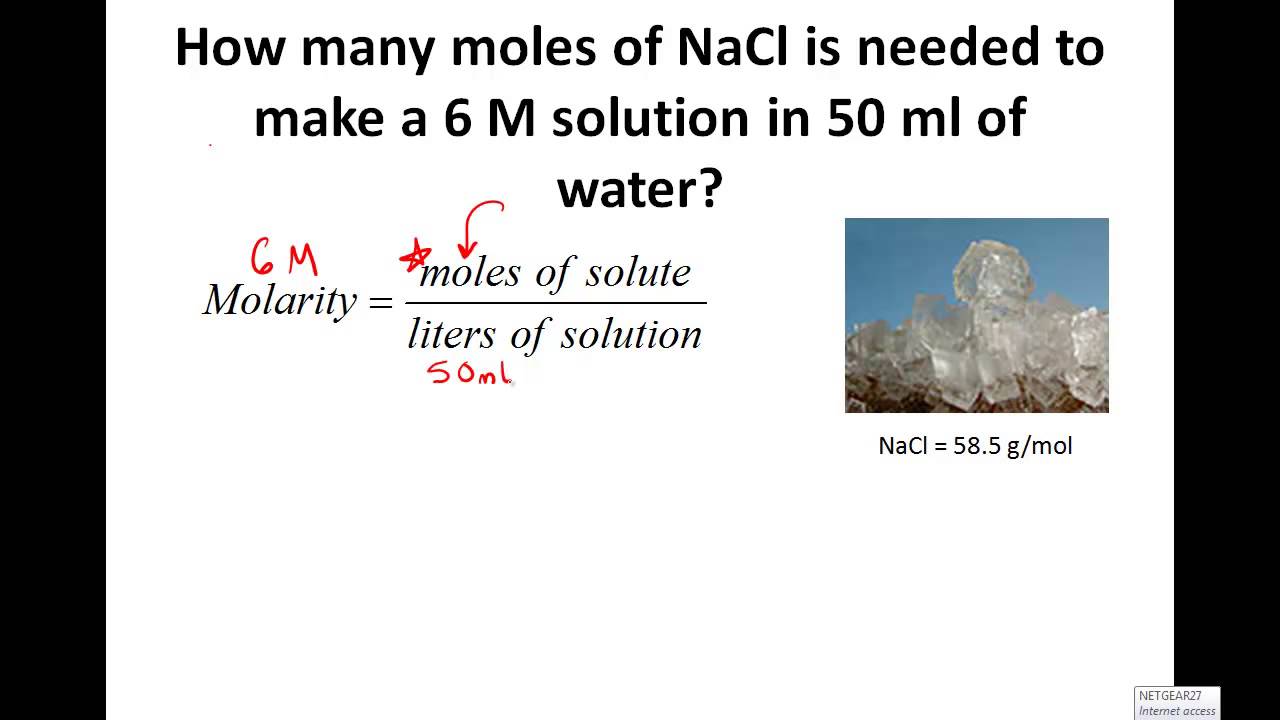 Calculating Molarity, Solving for Moles & Grams, 4 Practice Examples