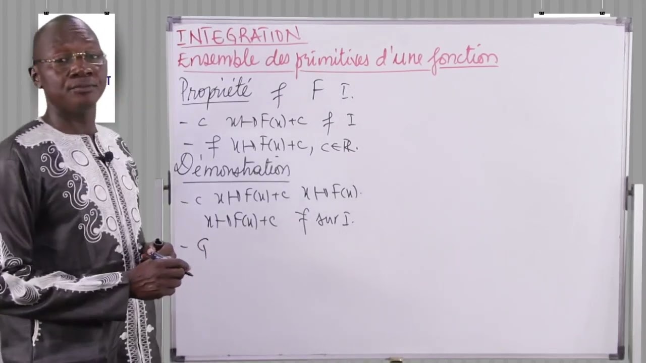 Leçon 144 Intégration   ensemble des primitives d'une fonction 1