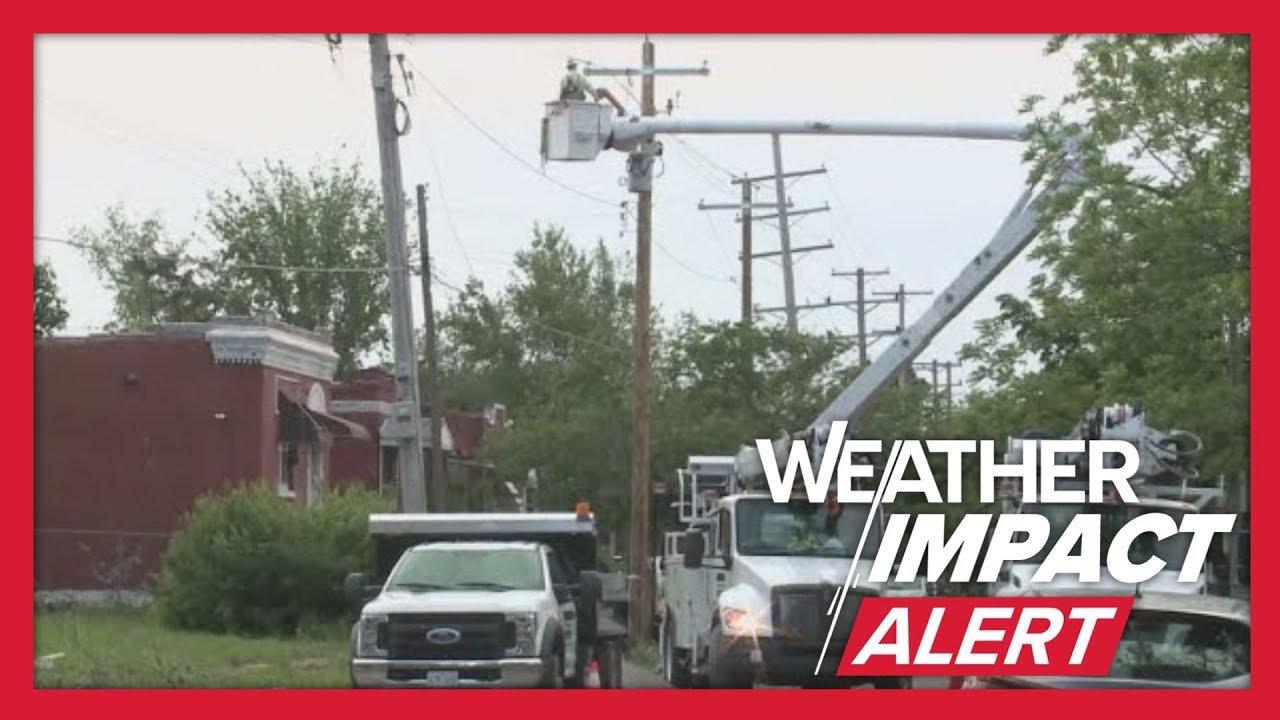 Crews respond to power outages post-tornado in St. Louis