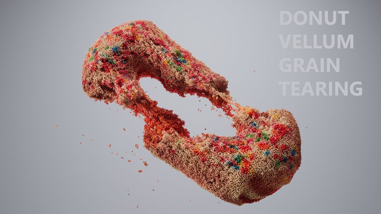 [FREE TUTORIAL] Houdini Vellum Grain Tearing | Houdini & Redshift Tutorial