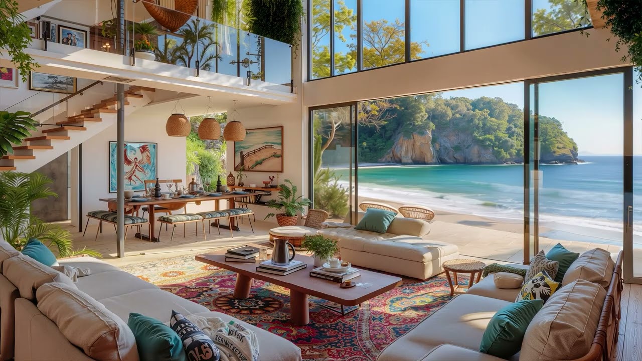 Luxury Seaside Coffee Shop Jazz ✨ Tranquil Jazz & Nature Therapy for Inner Peace, Mental Clarity