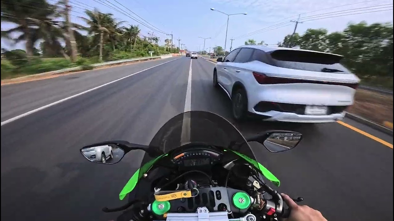 ZX10R วอมเครื่องไปกินกาแฟ หลังจากไม่ได้สตาร์ท 1 สัปดาห์ #zx10r #biker #kawasaki  #austinracing