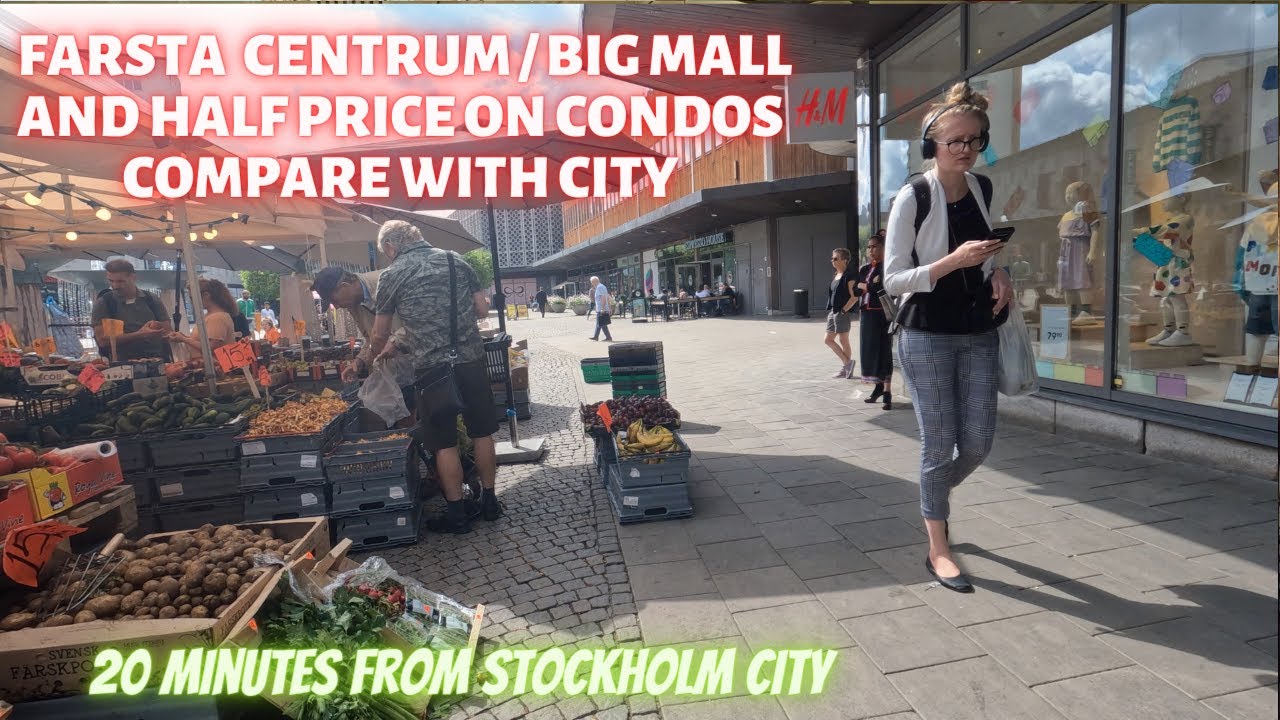 Welcome to #Farsta south of Stockholm Sweden . Big Shopping mall and condo prices are cheaper,