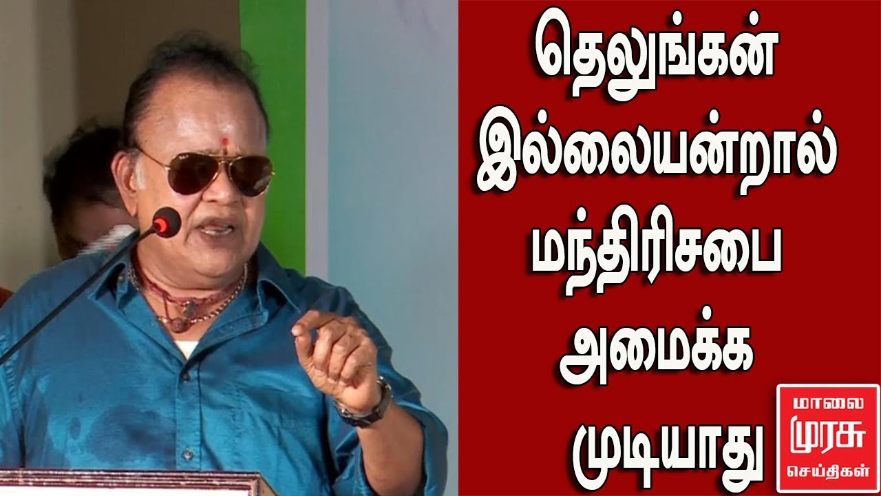 தெலுங்கன் இல்லையன்றால் மந்திரிசபை அமைக்க முடியாது - நடிகர் ராதாரவி