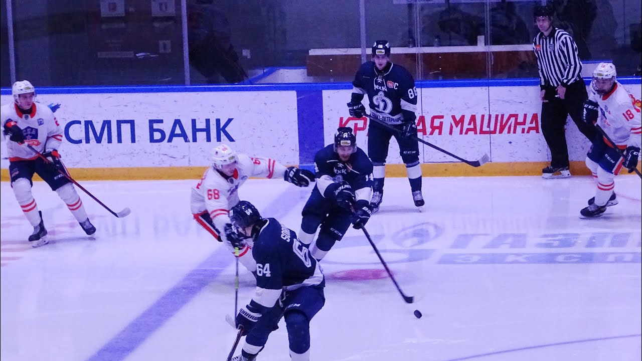 МХК Динамо СПб 6:2 СКА-Варяги с трибуны малой арены Юбилейного