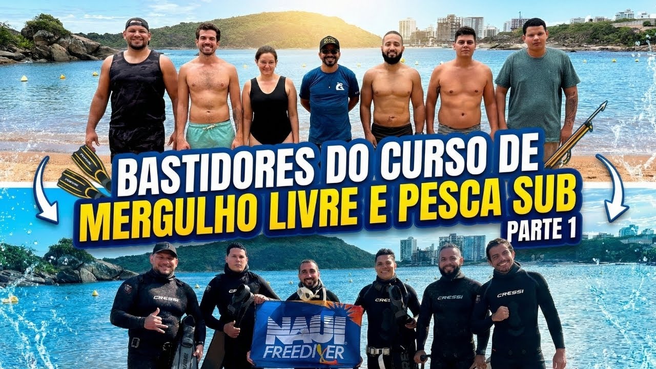 APNEIA NO SECO: Bastidores do Curso de Mergulho Livre e Pesca Sub (Guarapari Espírito Santo) Ep. 01