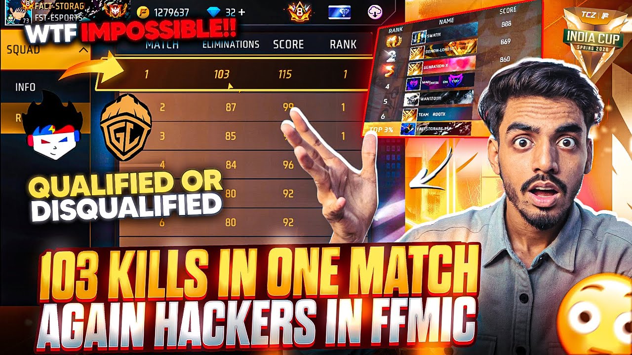 WTF💀 - 101 KILLS IN 1 MATCH🤬 | AGAIN HACKERS IN FFMIC 2026 SPRING !! | FFMIC 2026 HACKERS