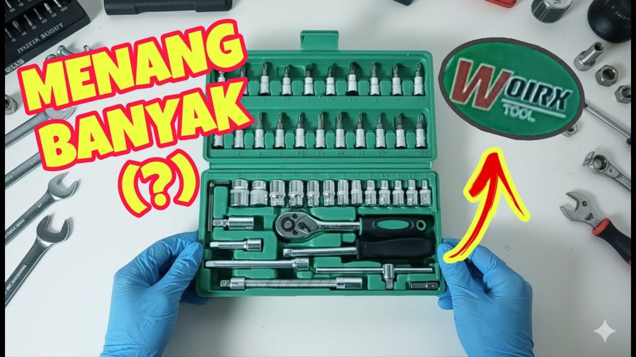 SANGAT MURAH! Review Kunci Shocket 1/4 inch 46 pcs dari Woirx Tool | Cocok buat rumahan / bengkel?