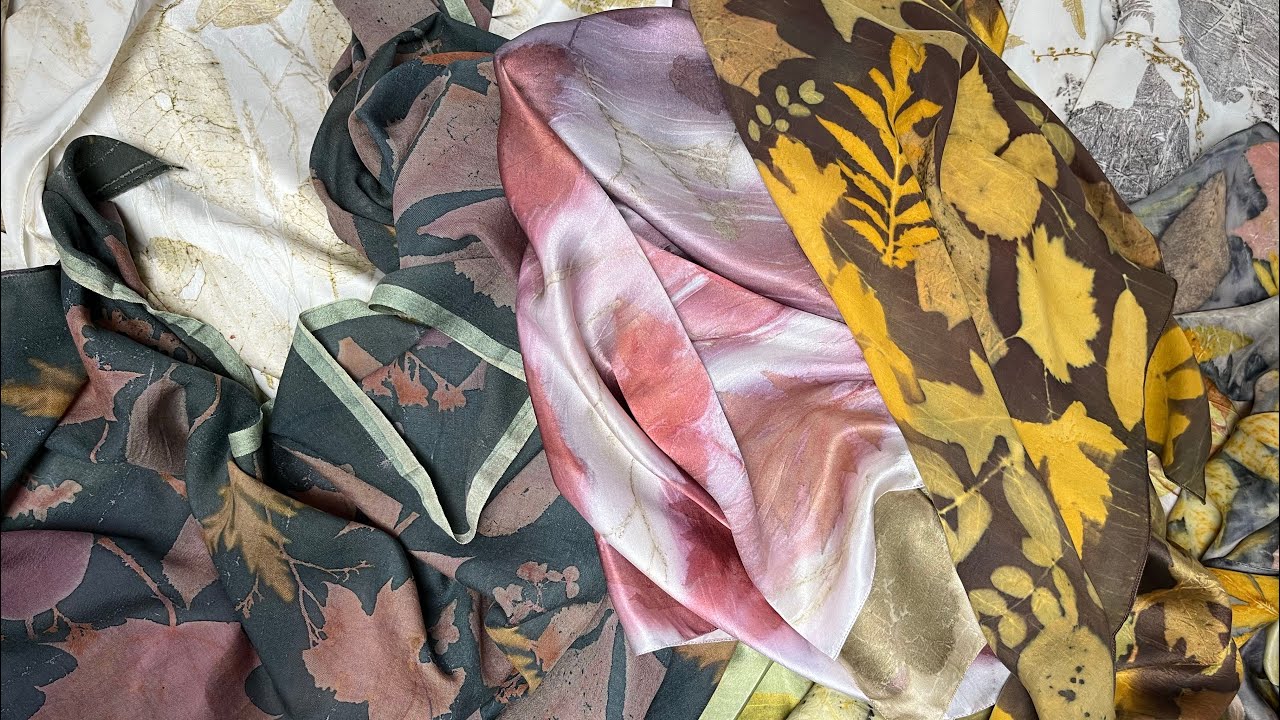 Чудесные палантины с экопринтами для самых любимых!