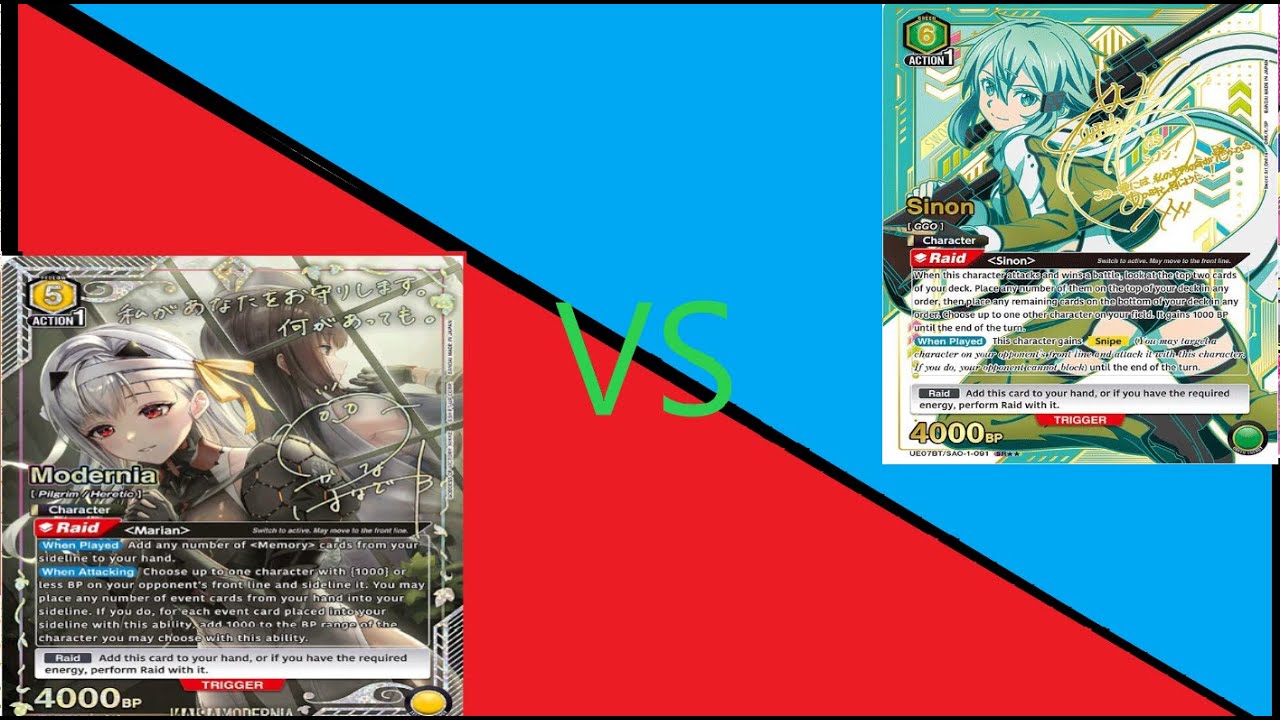 Union Arena Locals 01/29 Round 1 Green SAO (Sinon) vs Yellow Nikke (Memory)