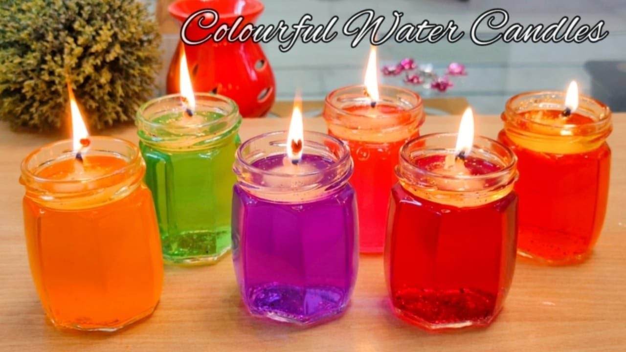 Colourful (Scented) Water Candles | DIY Floating Candles | DIY home decor for Christmas