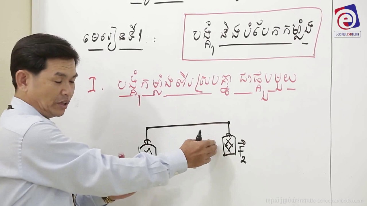 សាស្ត្រចារ្យ ឈួ ពុតថា (រូបវិទ្យា) ជំពូកទី១ ផលរង្វិលនៃកម្លាំង - E-School Cambodia