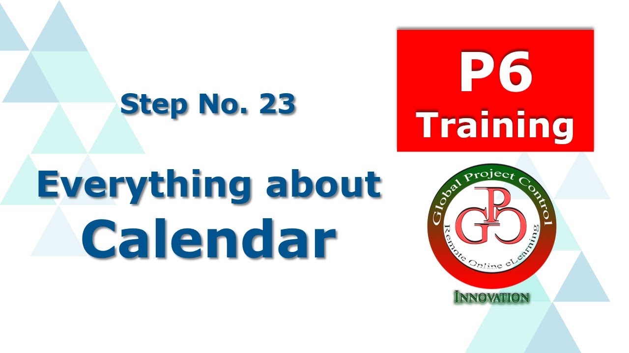 🔴 Everything about Calendar in Primavera P6 and its setting