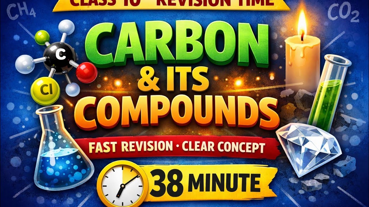#carbon and it's compounds (One shot)In 38 minutes 🍁🌹💐💐💐