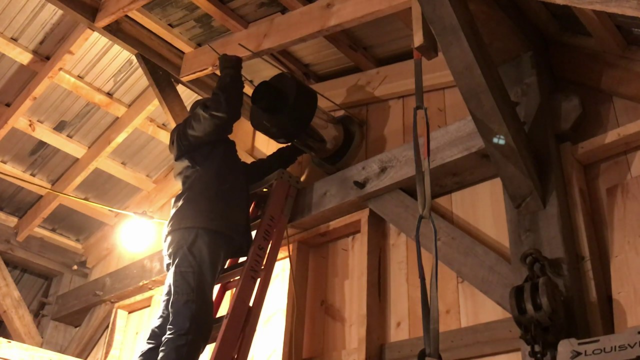 Wood Stove and Chimney Installation is Complete, Our First Fire in the Timber Frame