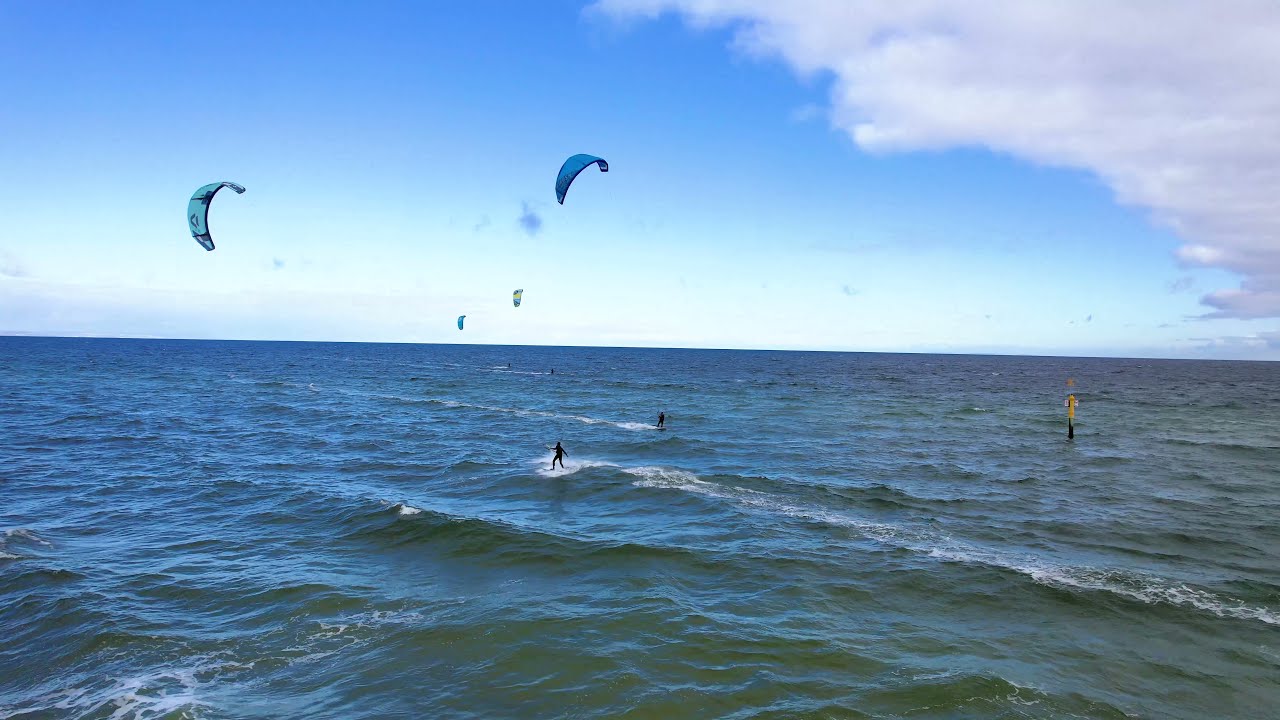 Kite Surfers Aspendale Beach, Melbourne Victoria