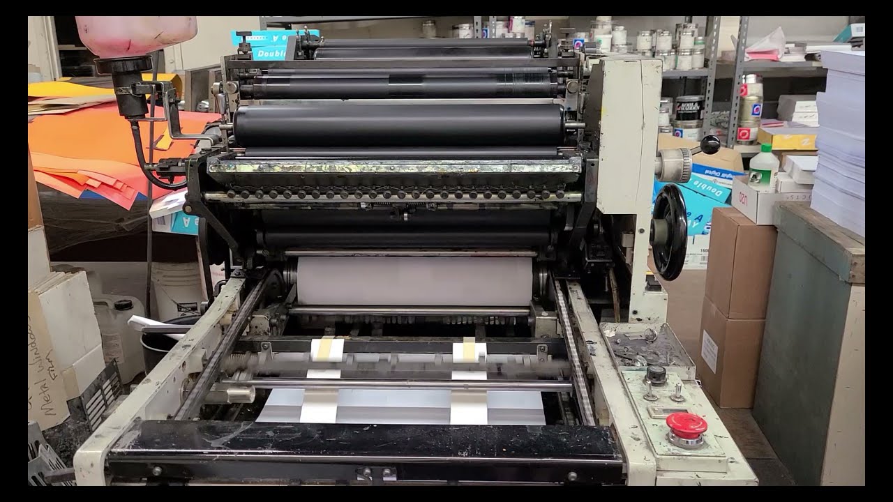 OFFSET PRINTING MACHINE, HAMADA E47 LIVE DEMO