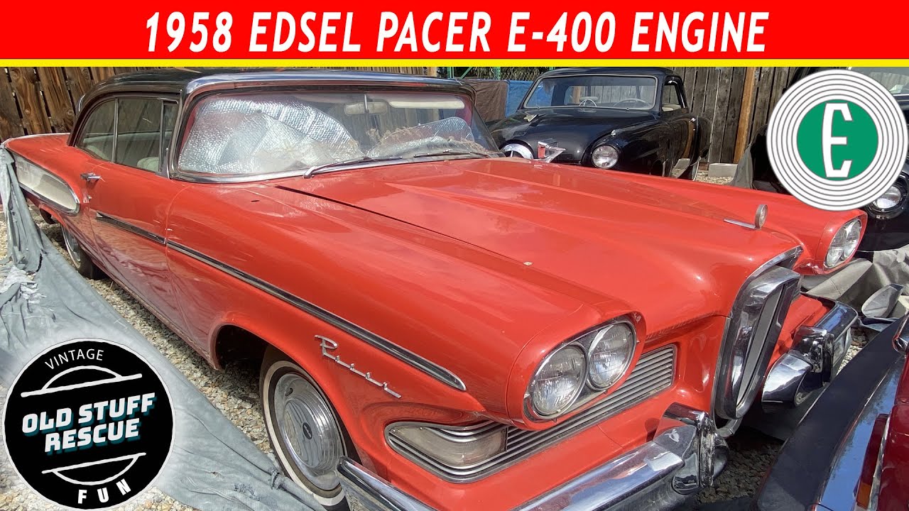 1958 Edsel Pacer E-400 Engine,  with a Futuristic Dashboard for its time. Teletouch transmission